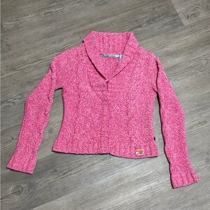 Vintage Mudd Pink Cable Knit Sweater Size Medium